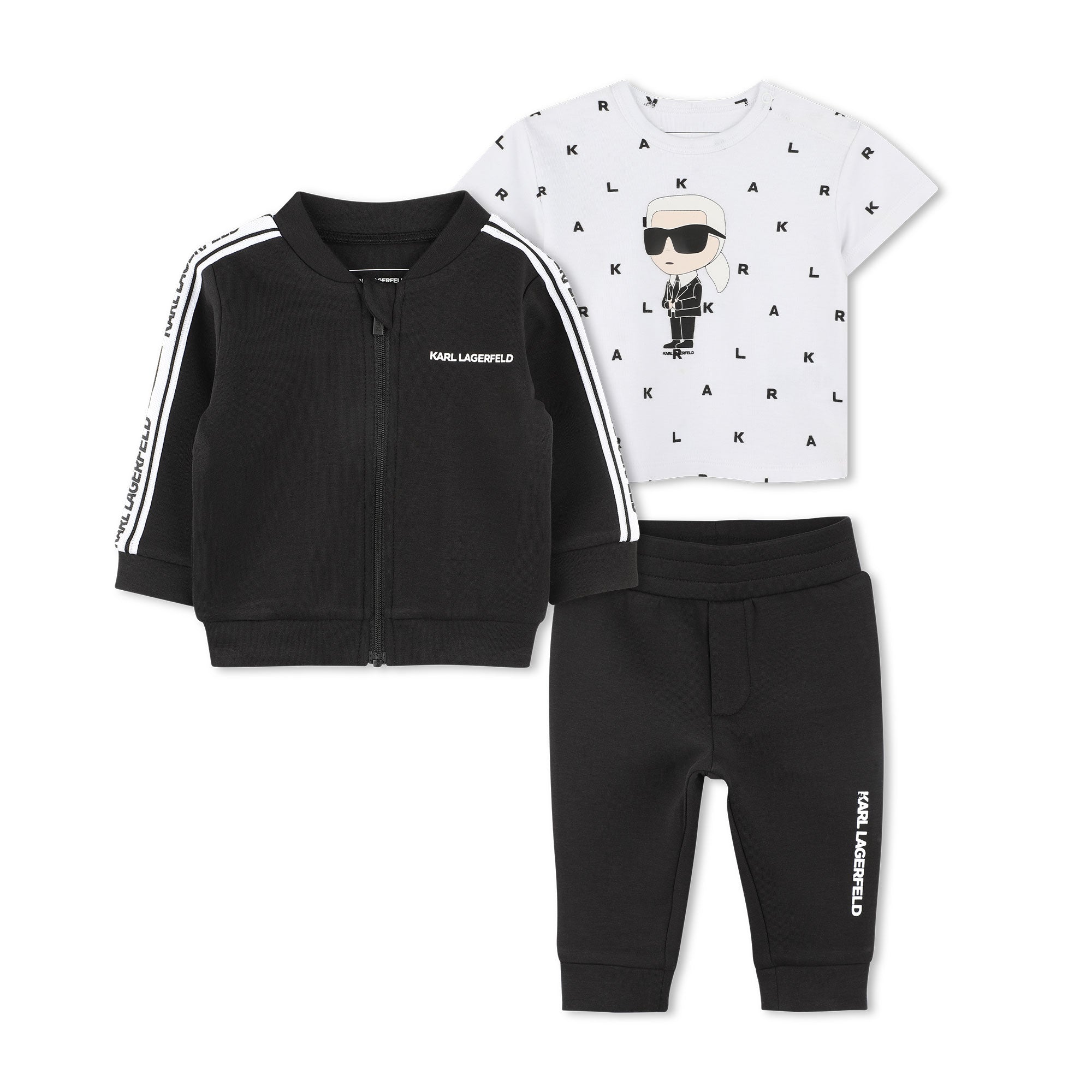 Karl Lagerfeld Tracksuits Ikonic Log Blackwhite