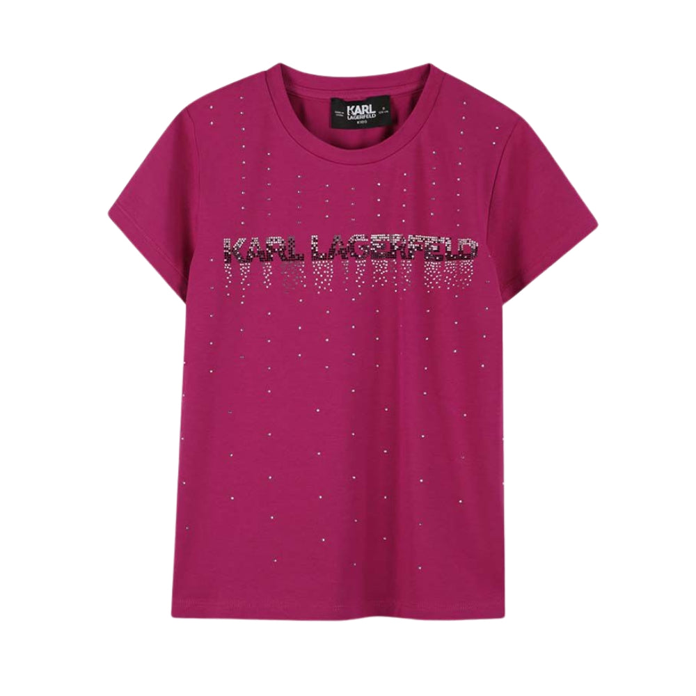 Karl Lagerfeld Tshirt Short Sleeve Logo Pink