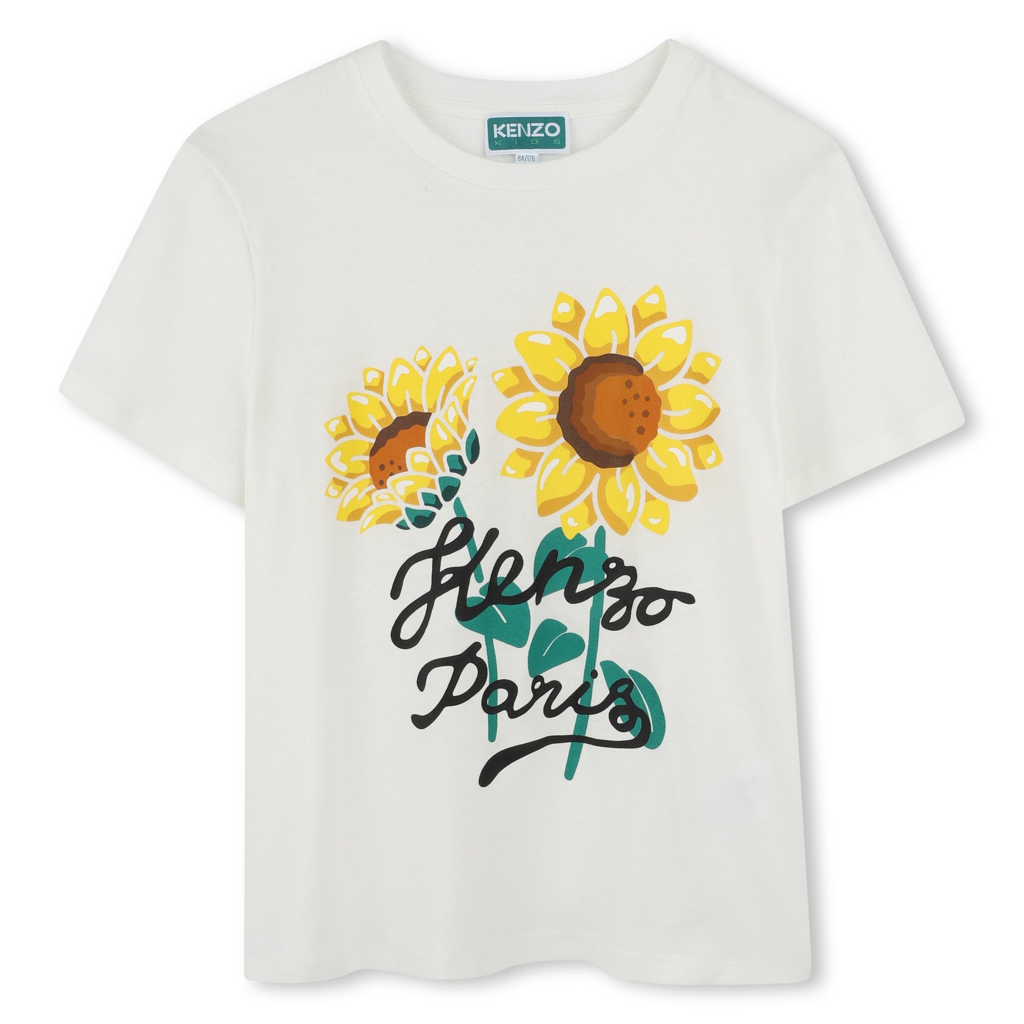 Kenzo Tshirt Sunflowers Off White