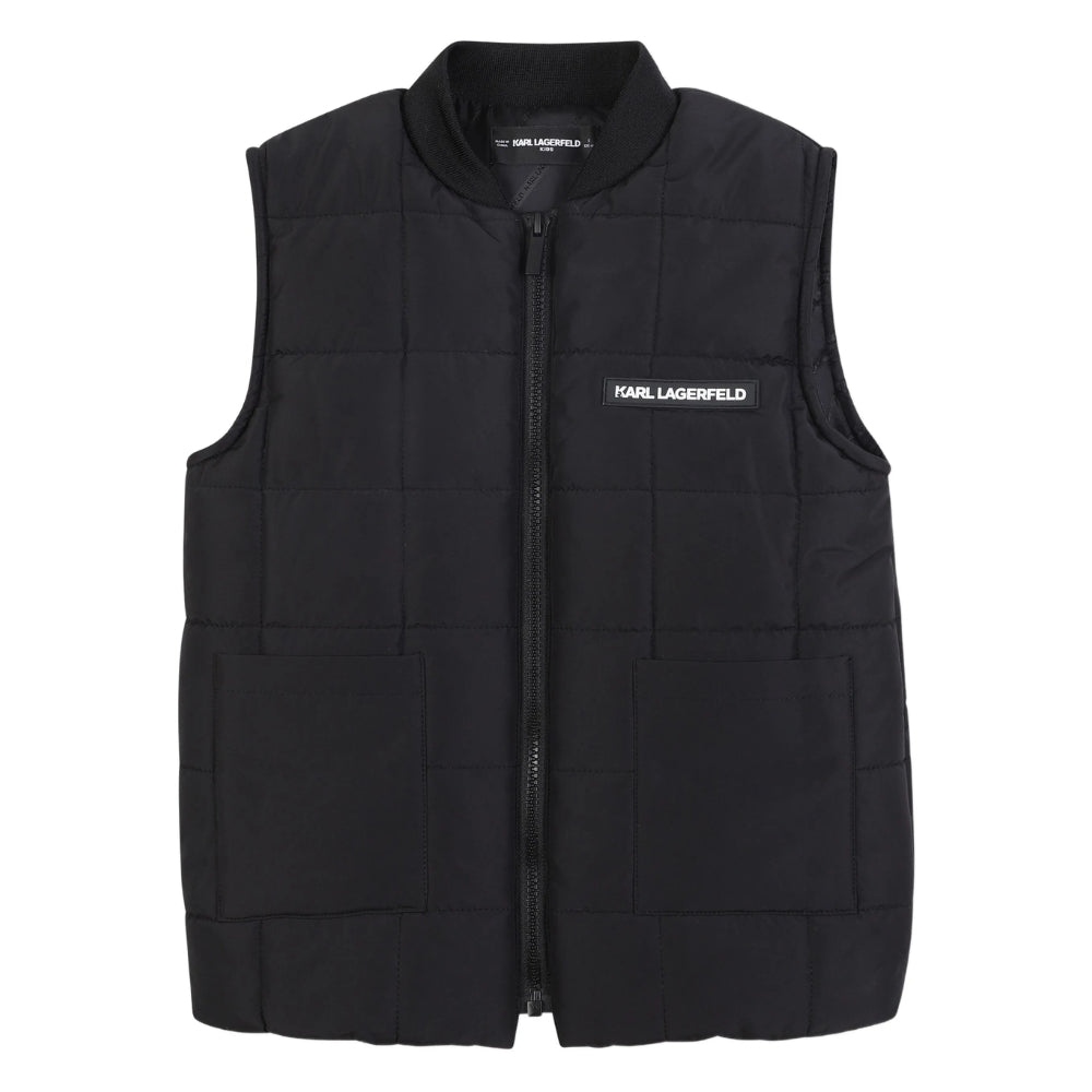 Karl Lagerfeld Jacket Puffer Sleeveless Black