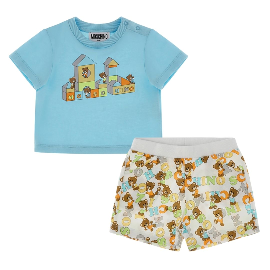 Moschino Set Blouse & Shorts Bluemulti
