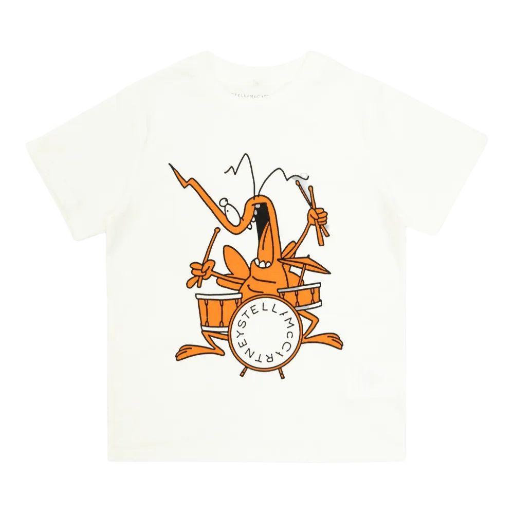 Stella Mccartney Tshirt Drummer Whitebrown