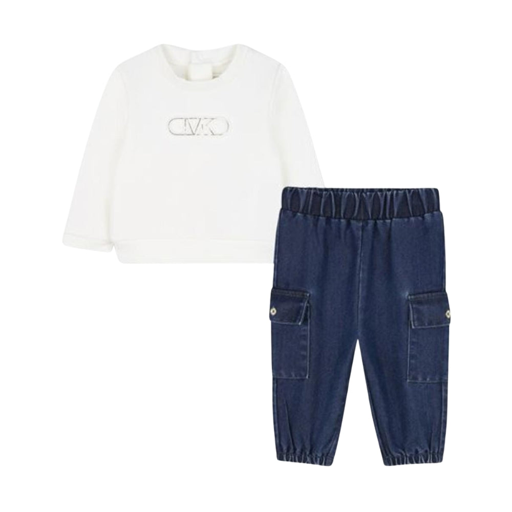 Michael Kors Set Jeans+Sweater Blue-White