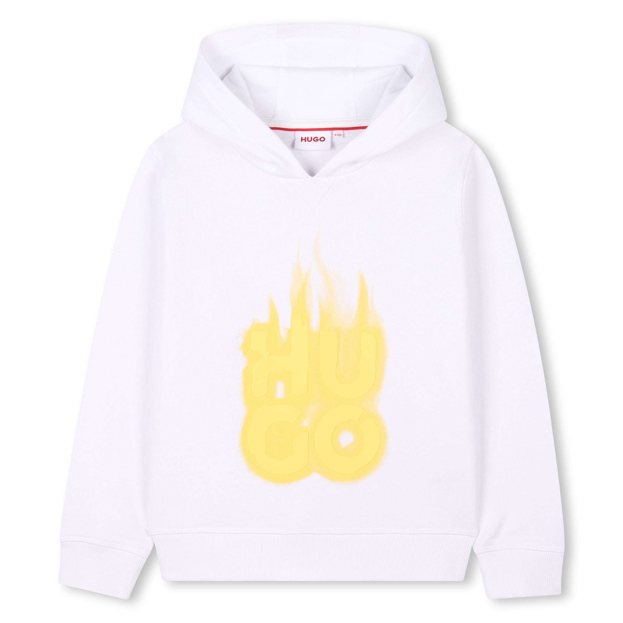 Hugo Sweaters Fire Logo White Yellow