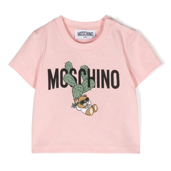 Moschino Tshirt Pink Cactus Logo