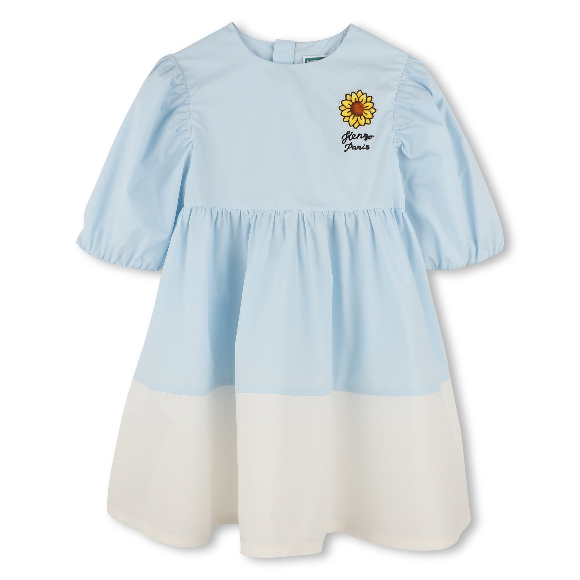 Kenzo Dress Sunflower Logo Blue White