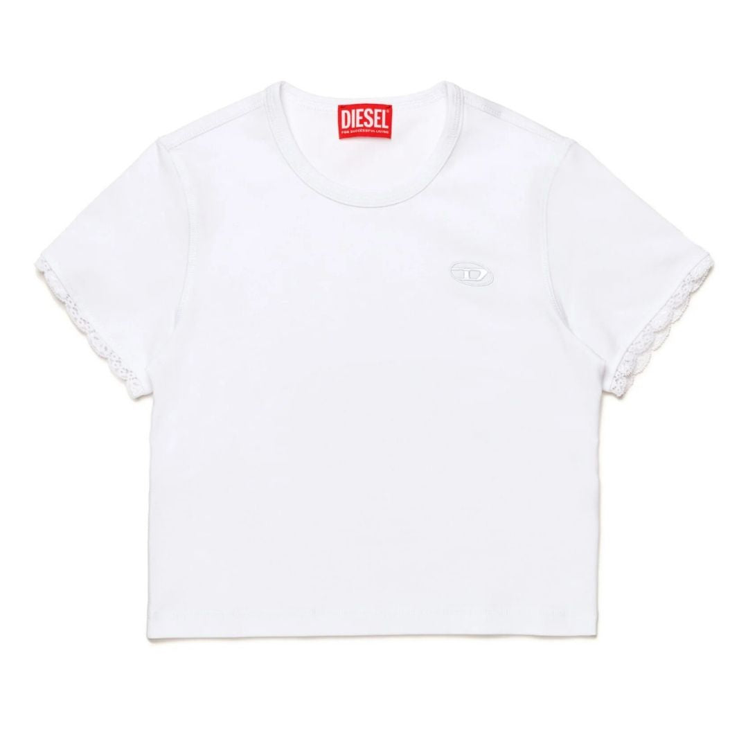 Diesel T-Shirt Side Logo White