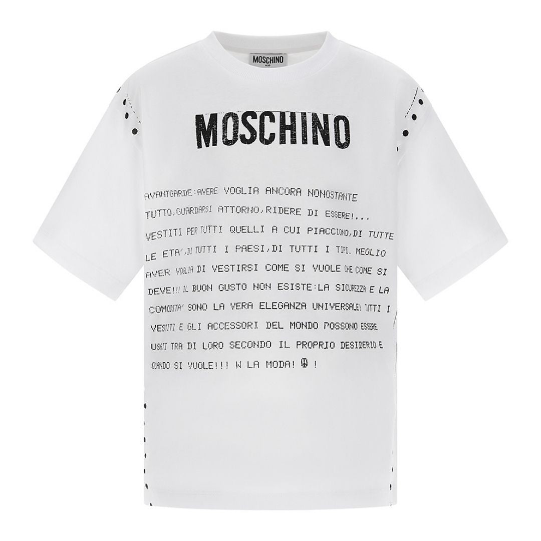 Moschino Tshirt Maxi Unisex White