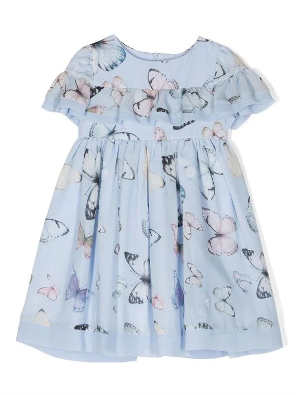 Patachou Dress Blue Butterflies