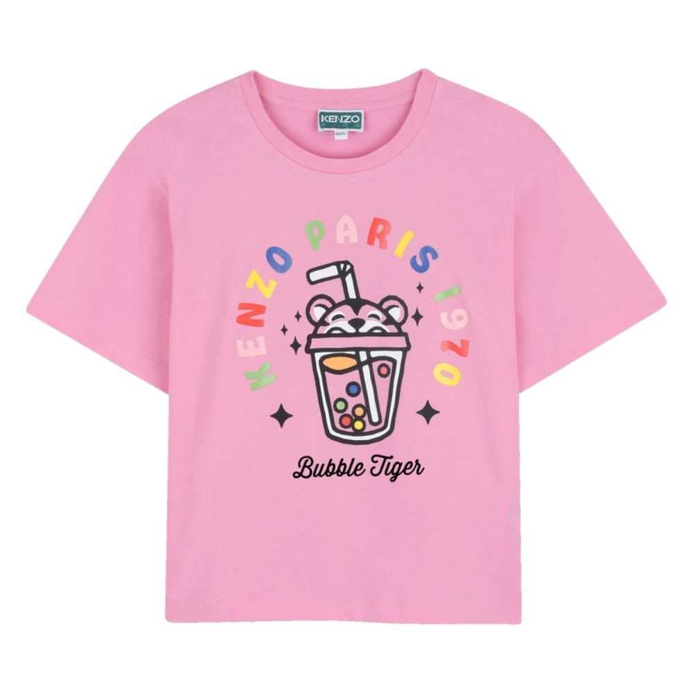 Kenzo Tshirt Logo Deep Pink