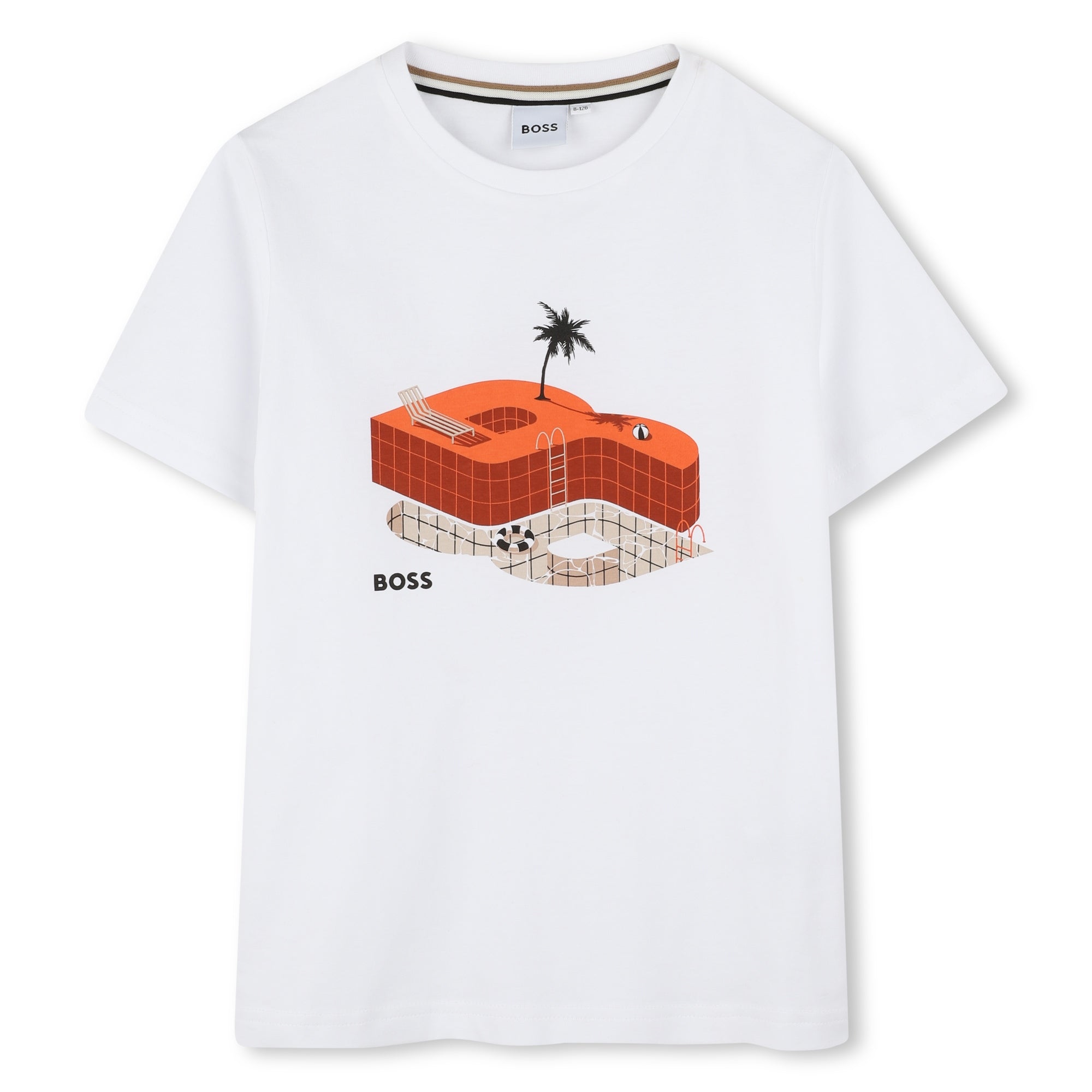 Boss Tshirt Graphic Print White