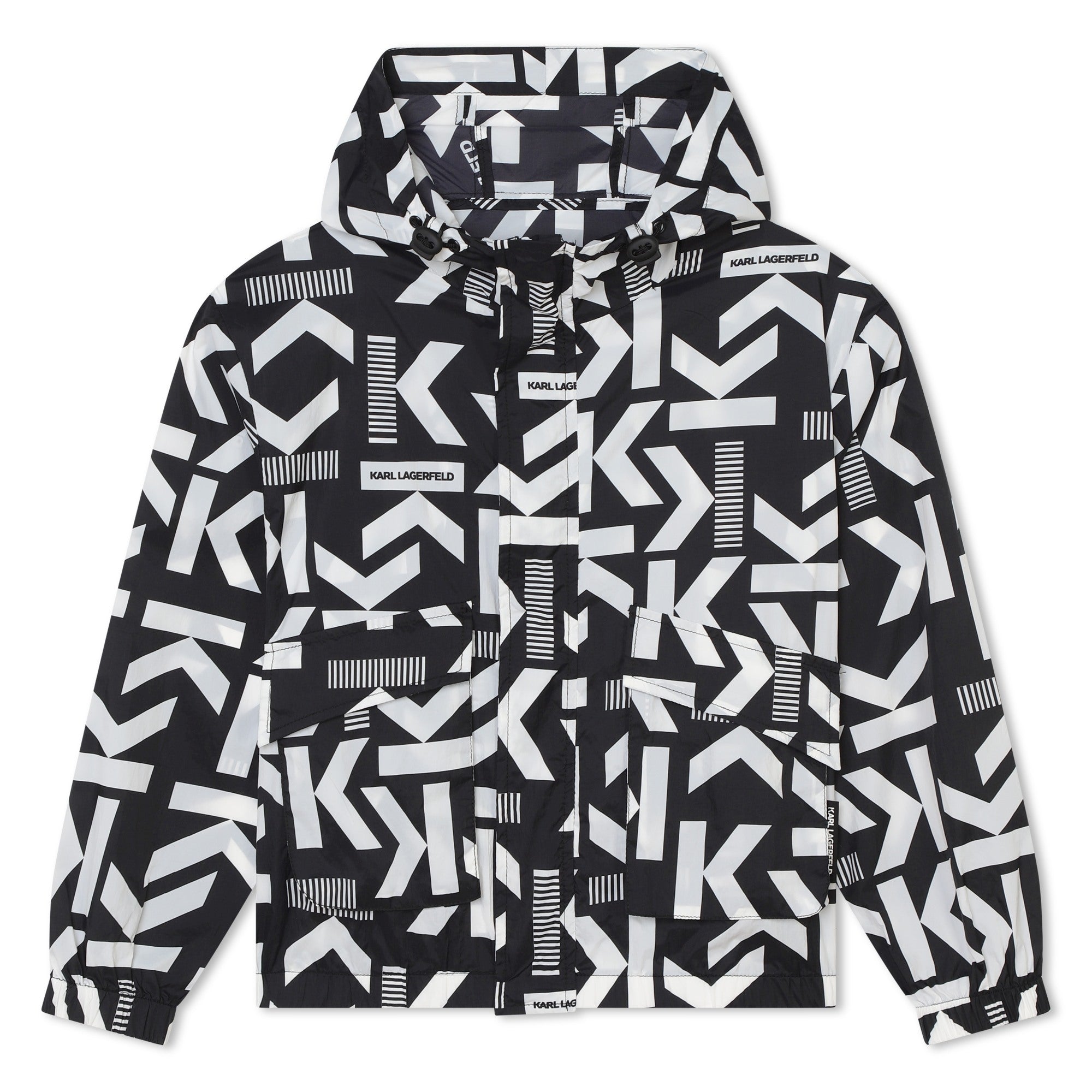 Karl Lagerfeld Jacket All Over Print Black And White