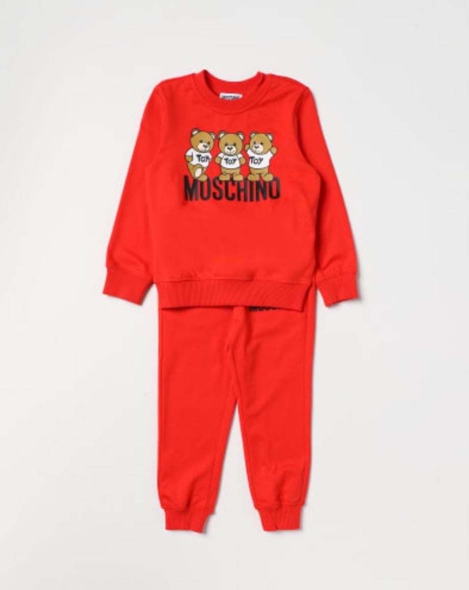 Moschino Trackset Bear Logo Red