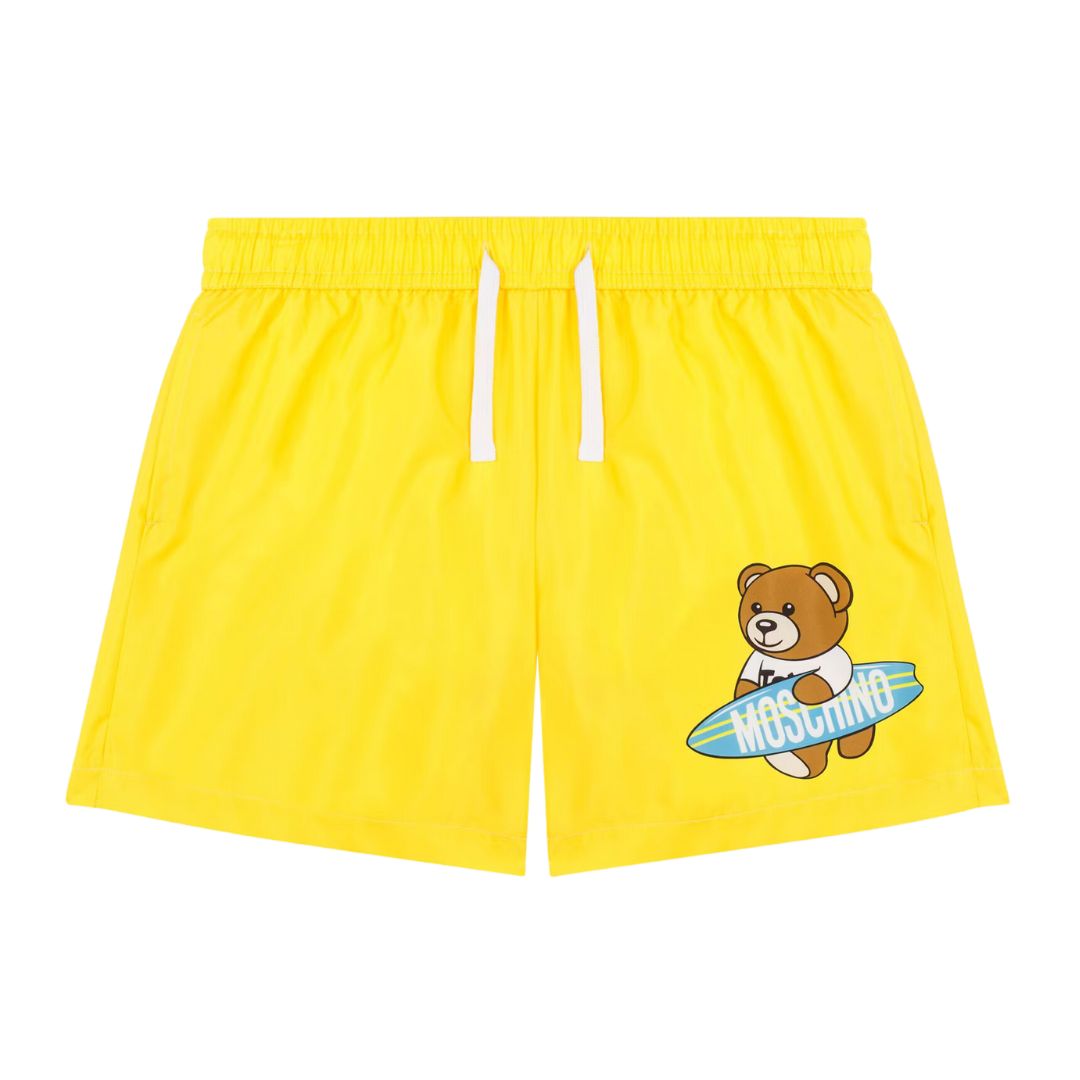 Moschino Shorts Bear Surf Yellow