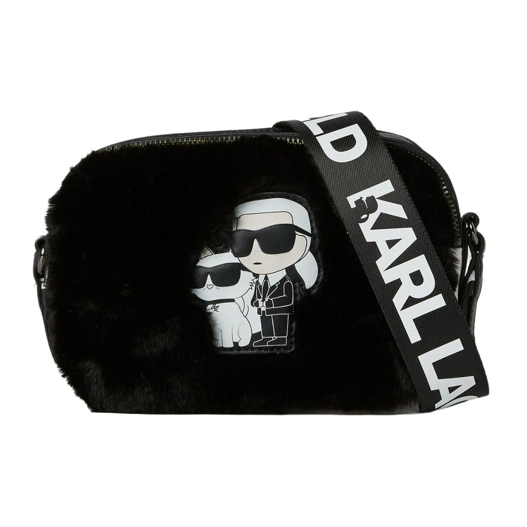 Karl Lagerfeld Bag Logo Fur Black>