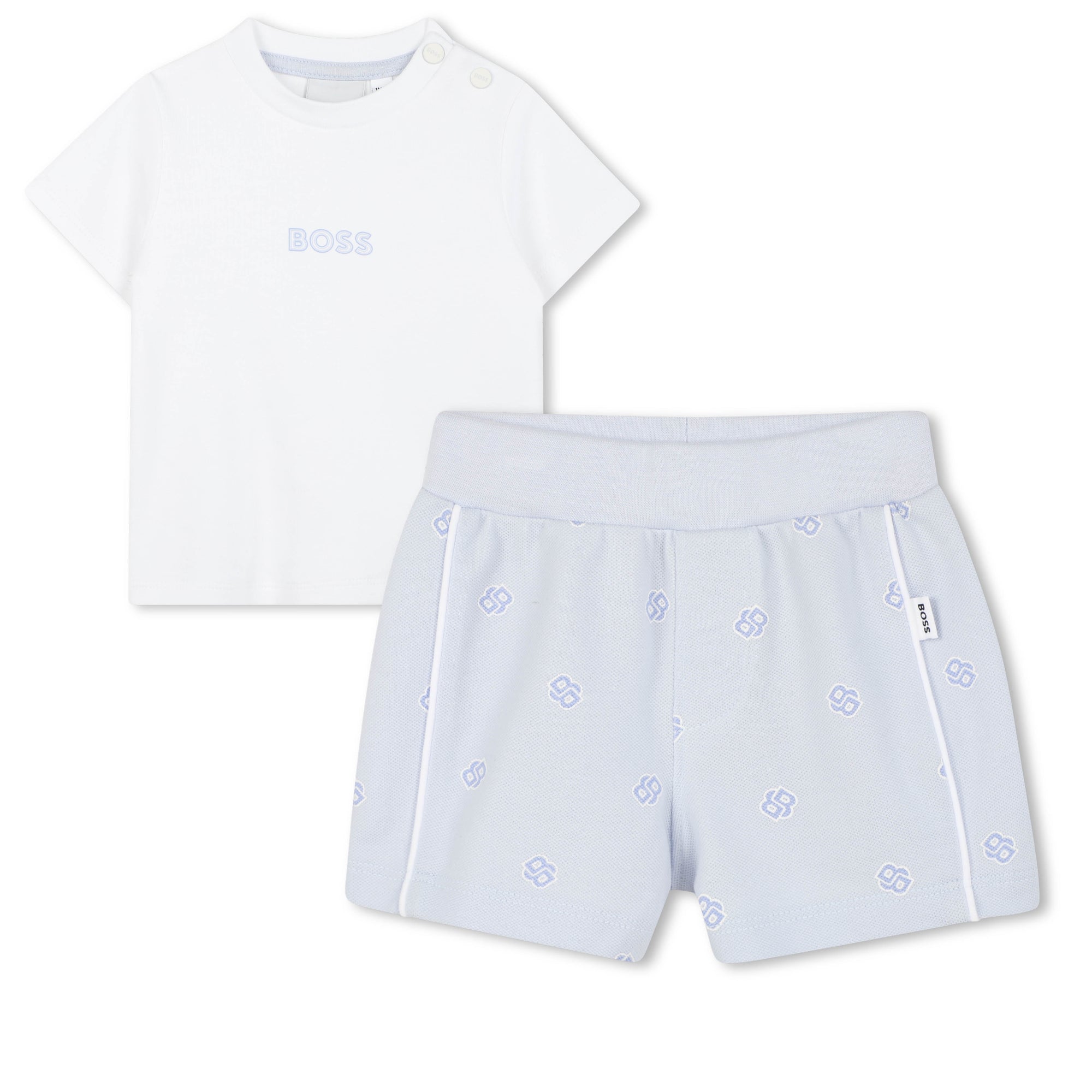 Boss Set Tshirt And Shorts White