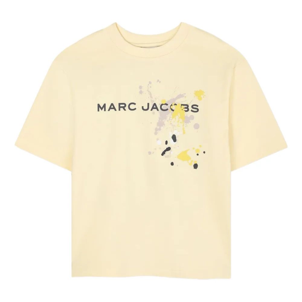 Marc Jacobs T-Shirt Splatter Paint Straw Yellow