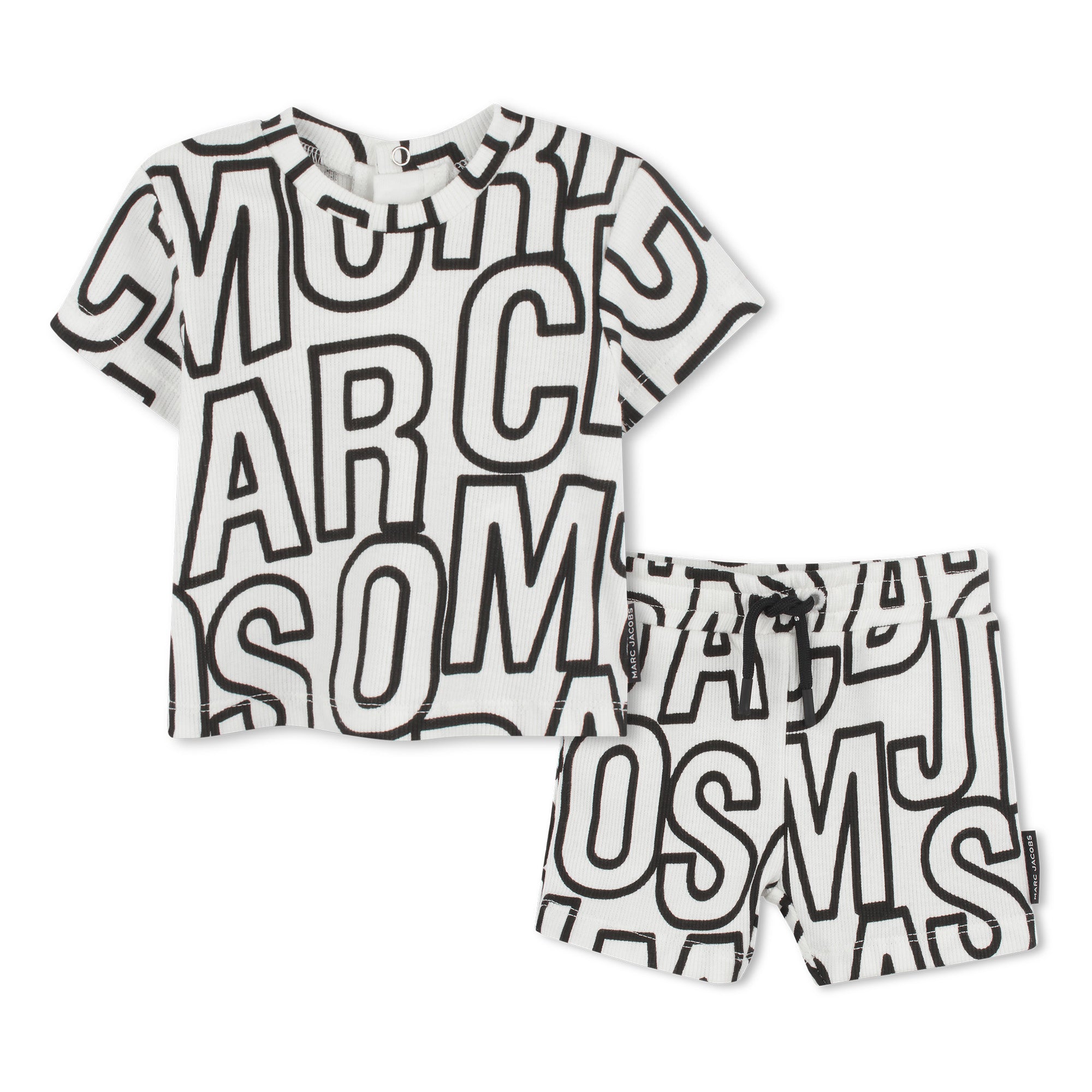 Marc Jacobs Set T-Shirt And Shorts Allover Print Ivory