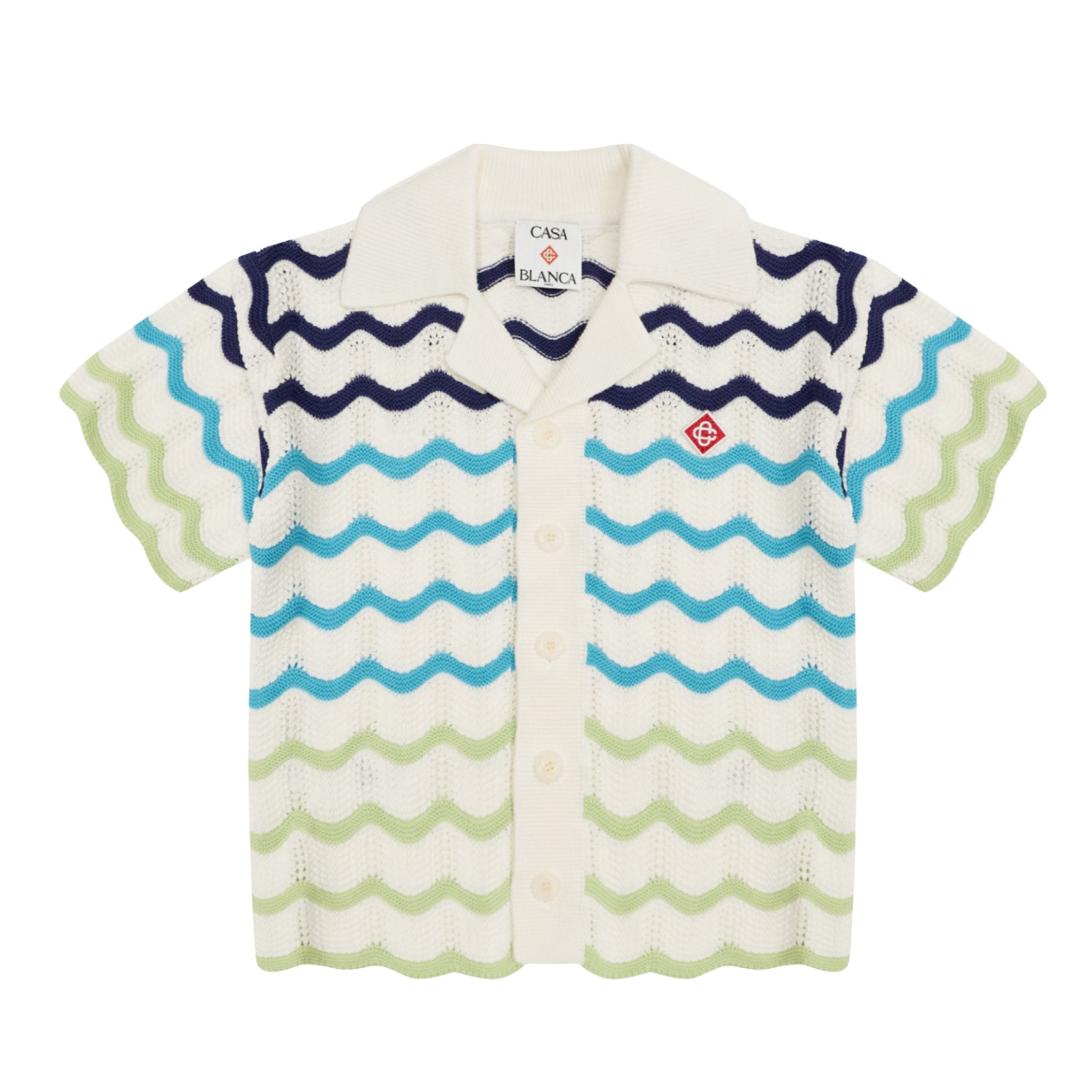 Casablanca Shirt Crochet Waves Multi