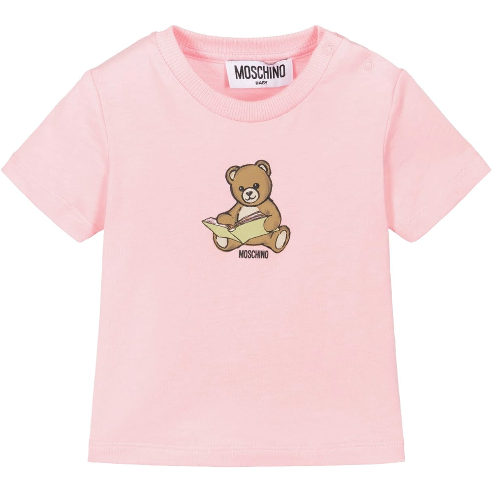 Moschino Tshirt Unisex Graphic Print Pink