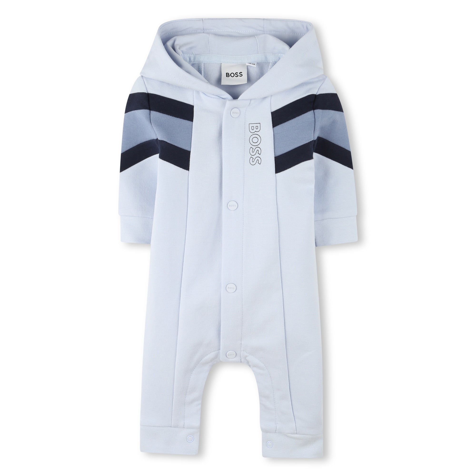 Boss  Romper Logo Hooded Pale Blue