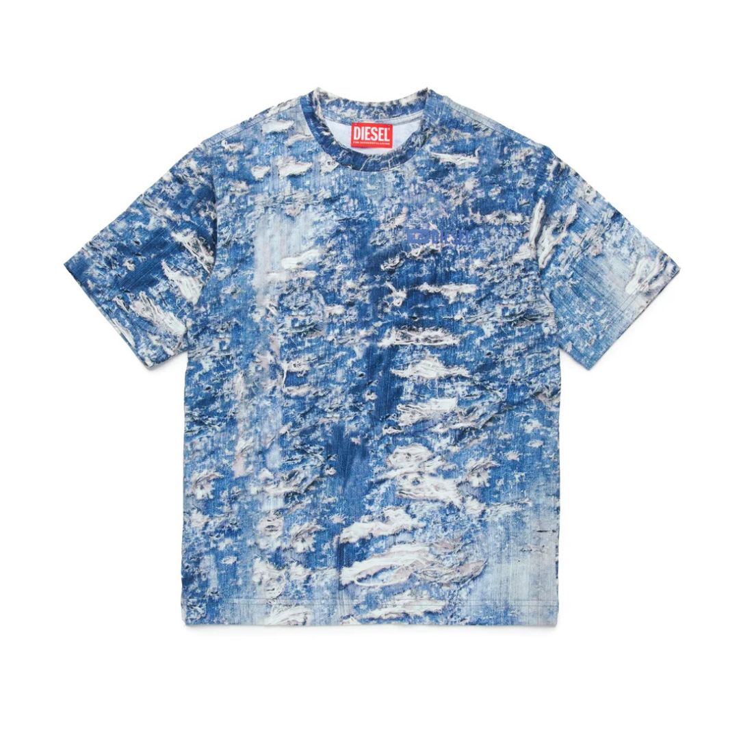 Diesel T-Shirt Denim Look Blue
