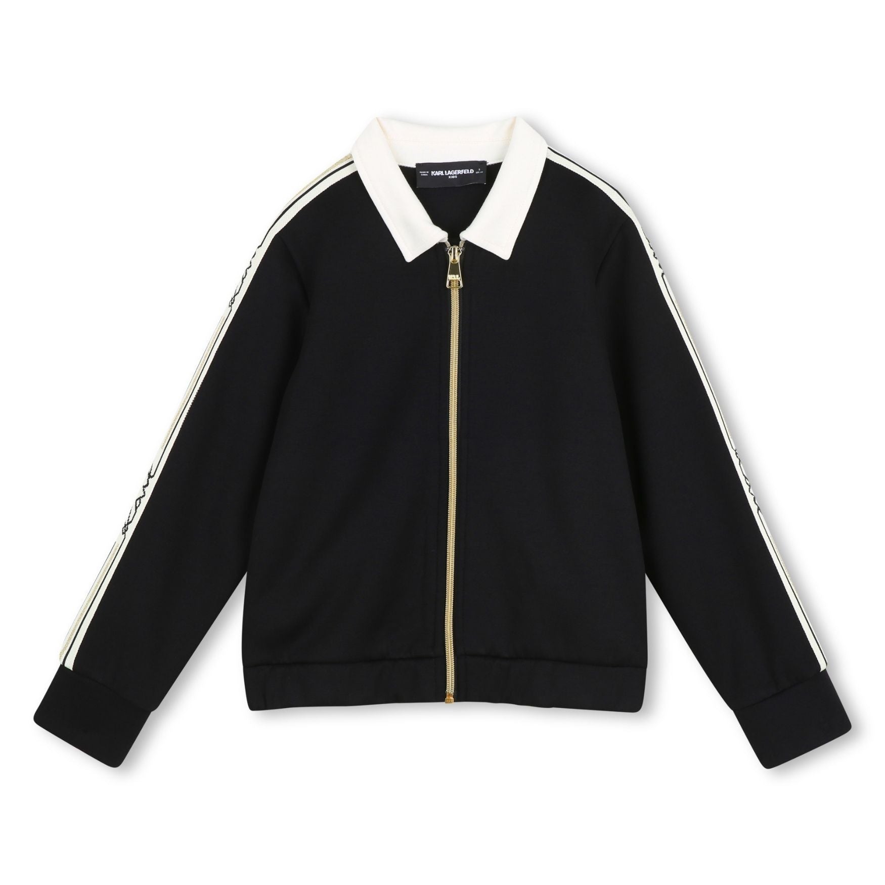 Karl Lagerfeld Jersey With Zip Blackwhite