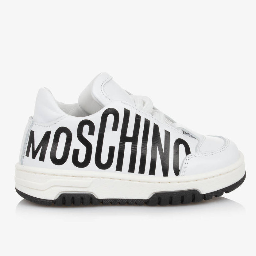 Moschino Shoe Msh Logo White – Mio Mondo