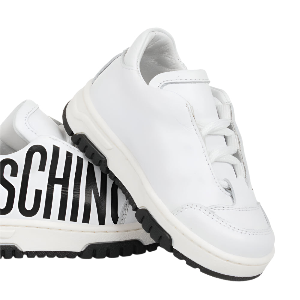 Moschino Shoe Msh Logo White – Mio Mondo