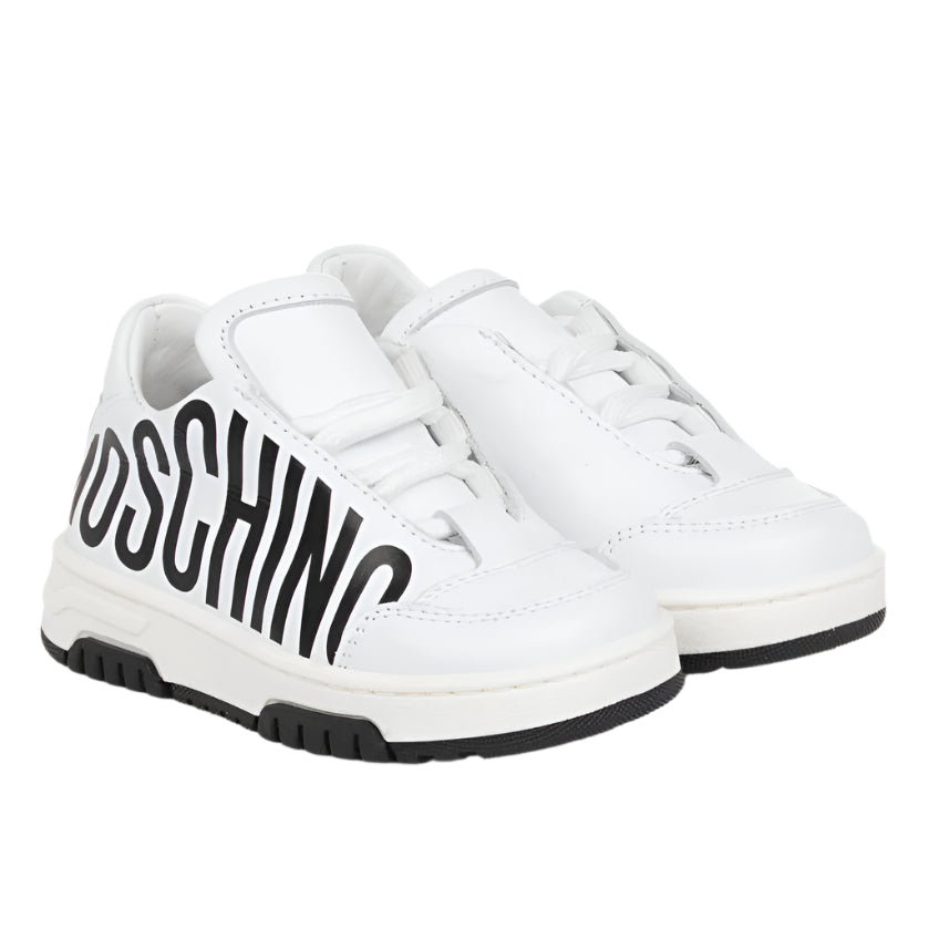 Moschino Shoe Msh Logo White