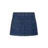 Off White Skirt Glitter Logo Denim