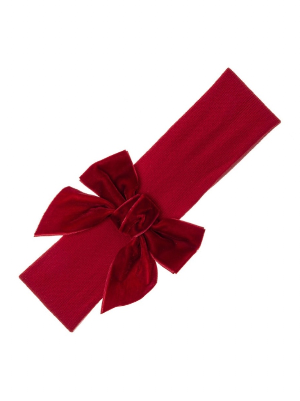 Sienna Head Bands Velvet Red Bow