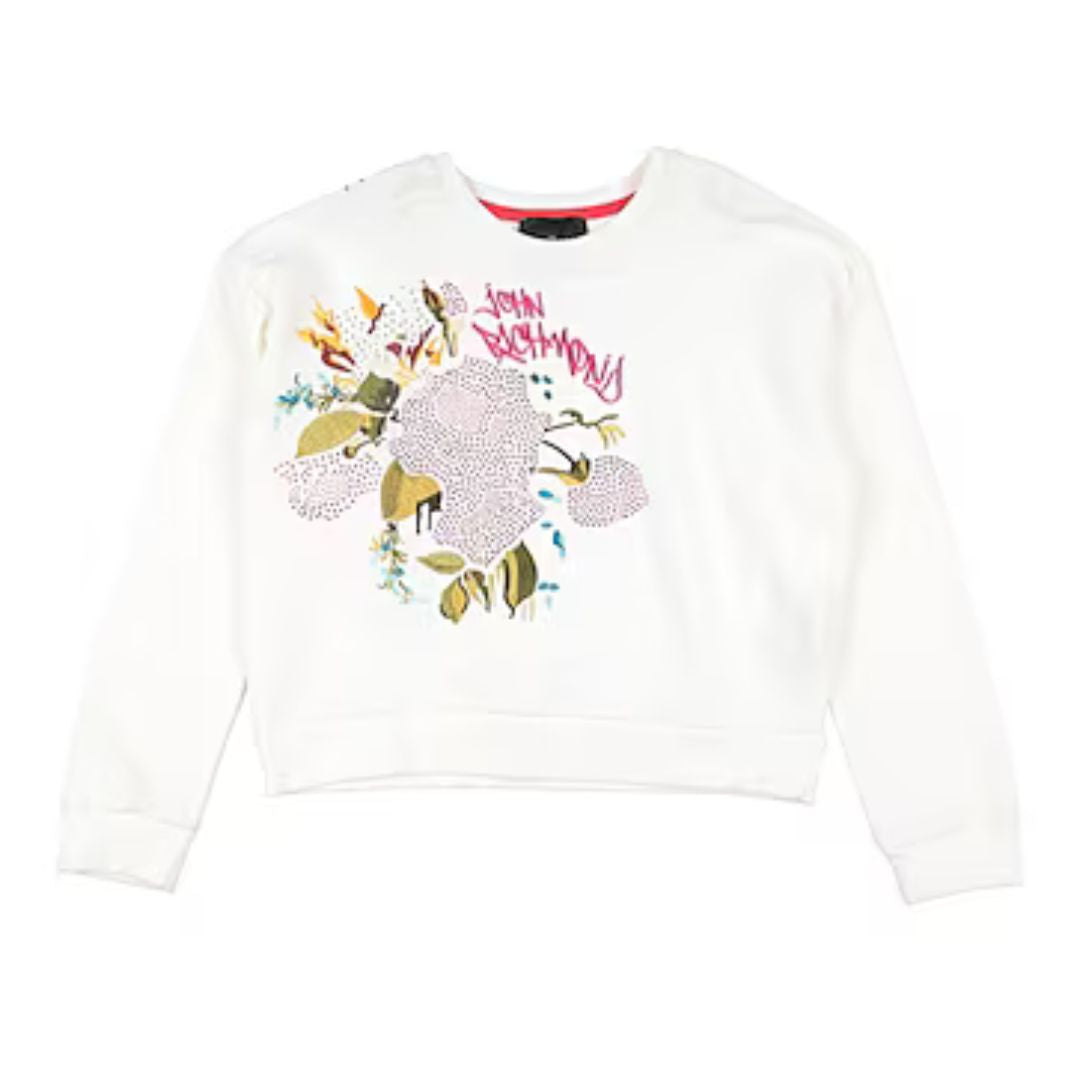 John Richmond Sweater Flowers White