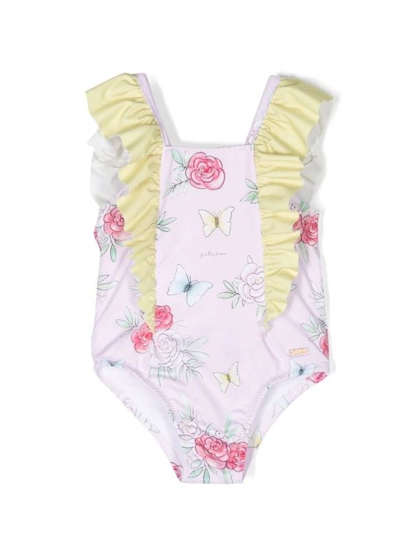 Patachou Swimsuit Floral Pink & Yellow