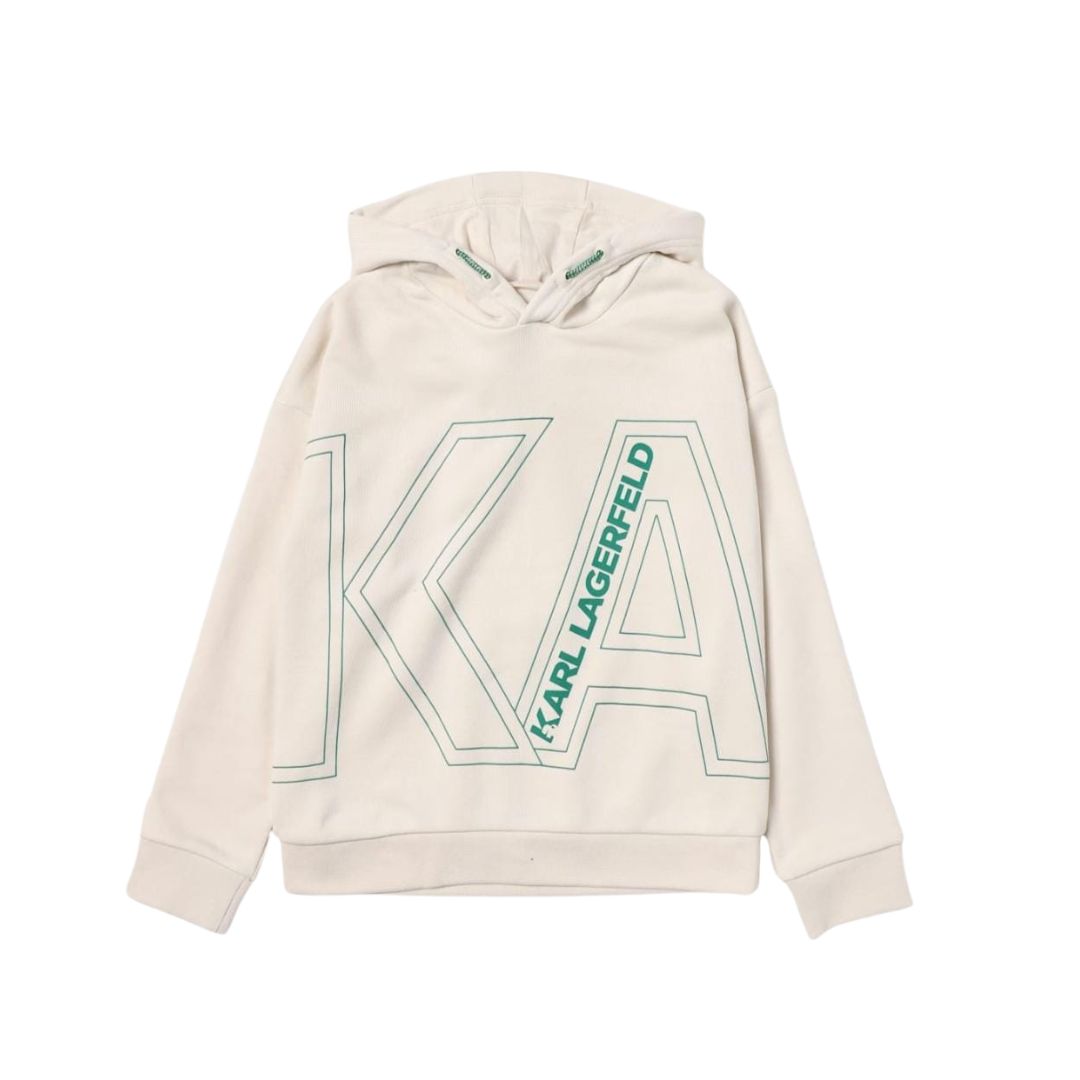 Karl Lagerfeld Hoodie Bold Logo Cream